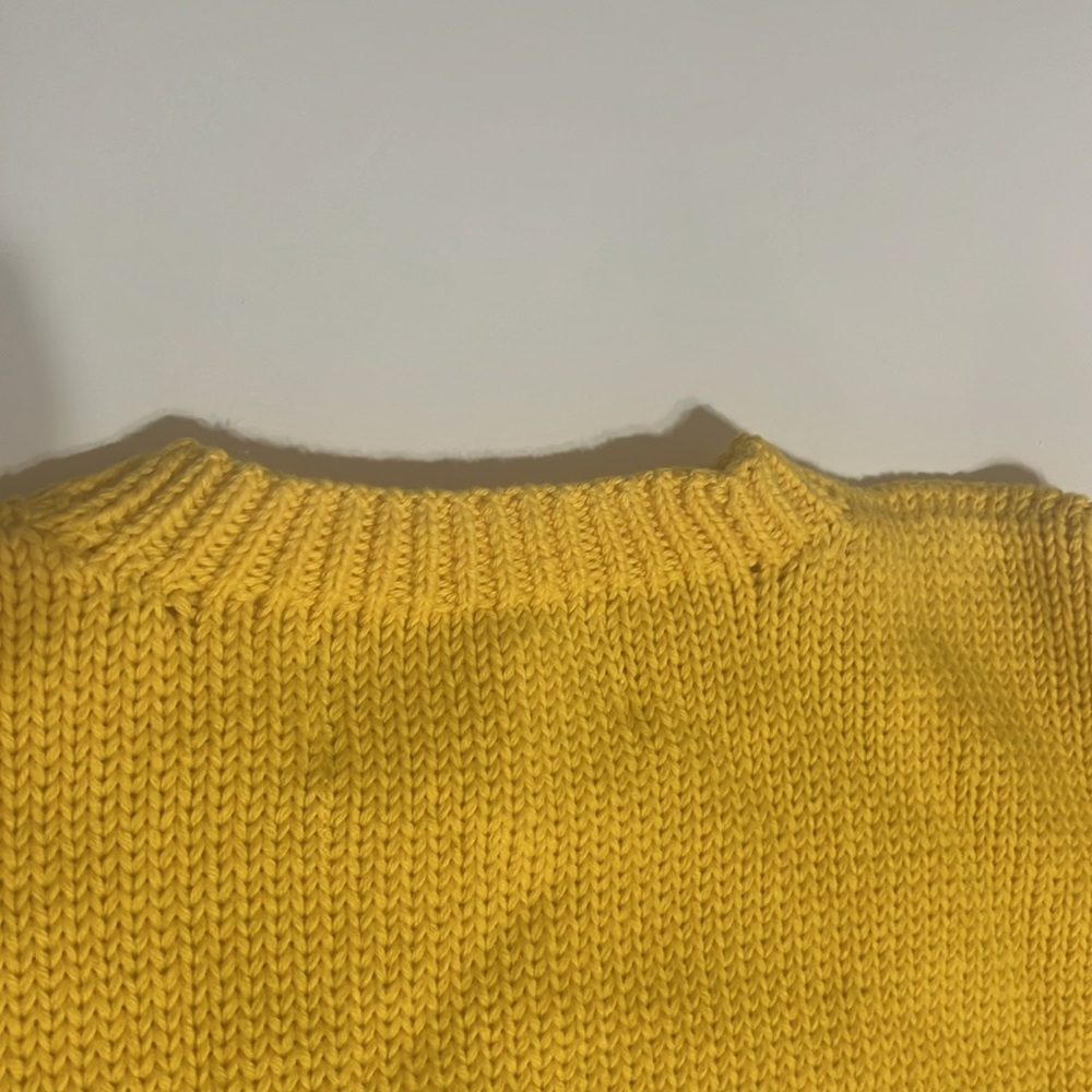Aunti M’s Fantasies Noah’s Ark child yellow crew neck pullover sweater, size L - Picture 12 of 13